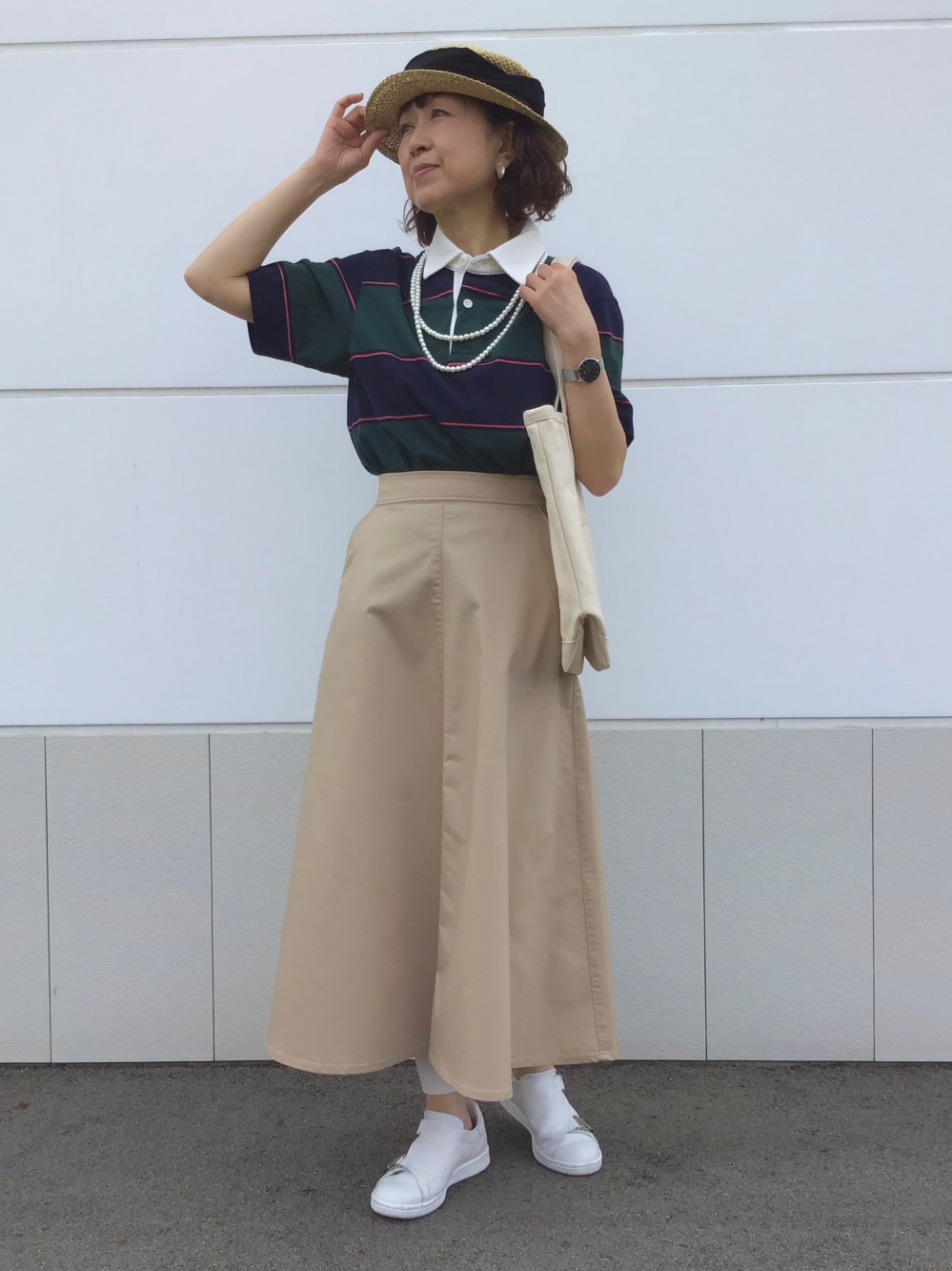 ラガーポロシャツ（半袖）、チノショートパンツ（丈24～27.5cm）」の