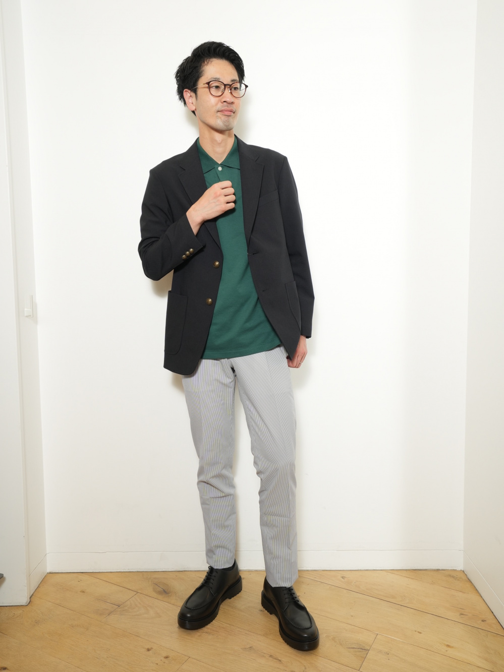 2WAYストレッチブレザー（袖丈着丈標準）、感動パンツ2WAY