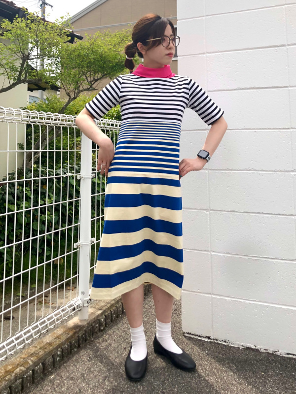 ボーダーワンピース 半袖 Women ユニクロ