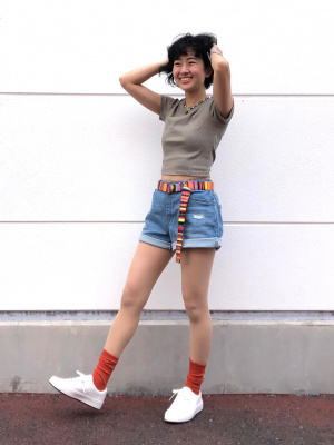 mickey MARC JACOBS 花柄刺繍デニムショートパンツ 25 花柄刺繍 デニム パンツ M 10582 | Raglana