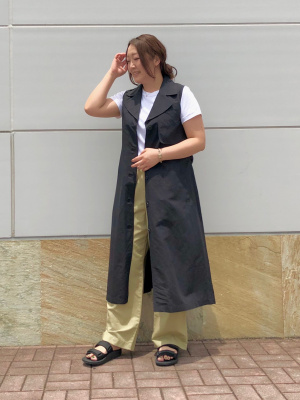 ユニクロ公式 | リネンブレンドタックワイドパンツ（丈標準67