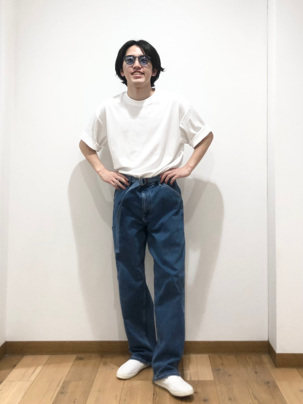 コーチジャケット シューカットジーンズ の着用コーディネート ユニクロ