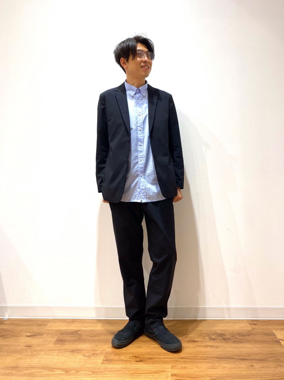 感動ジャケット セットアップ可能、オーバーサイズボーダーT