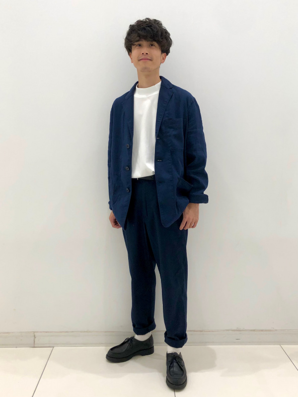 国内外の人気集結! 新品 UNIQLO リネンブレンドジャケット XL 爽やか ~清涼感~ リネンブレンドジャケット ネイビー XL