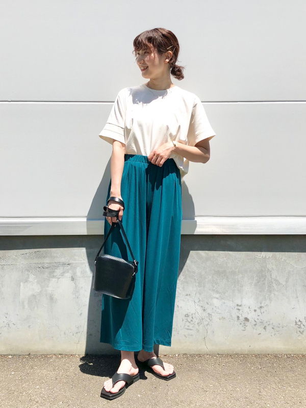 ギャザーワイドパンツ 丈標準59 61cm Women ユニクロ
