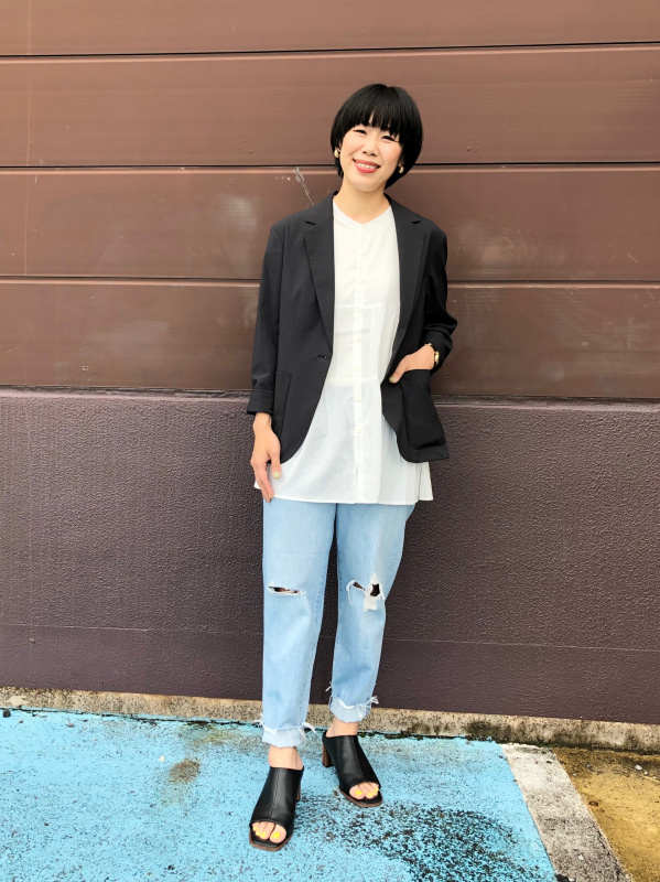 感動ジャケット セットアップ可能、感動タックイージーショートパンツ