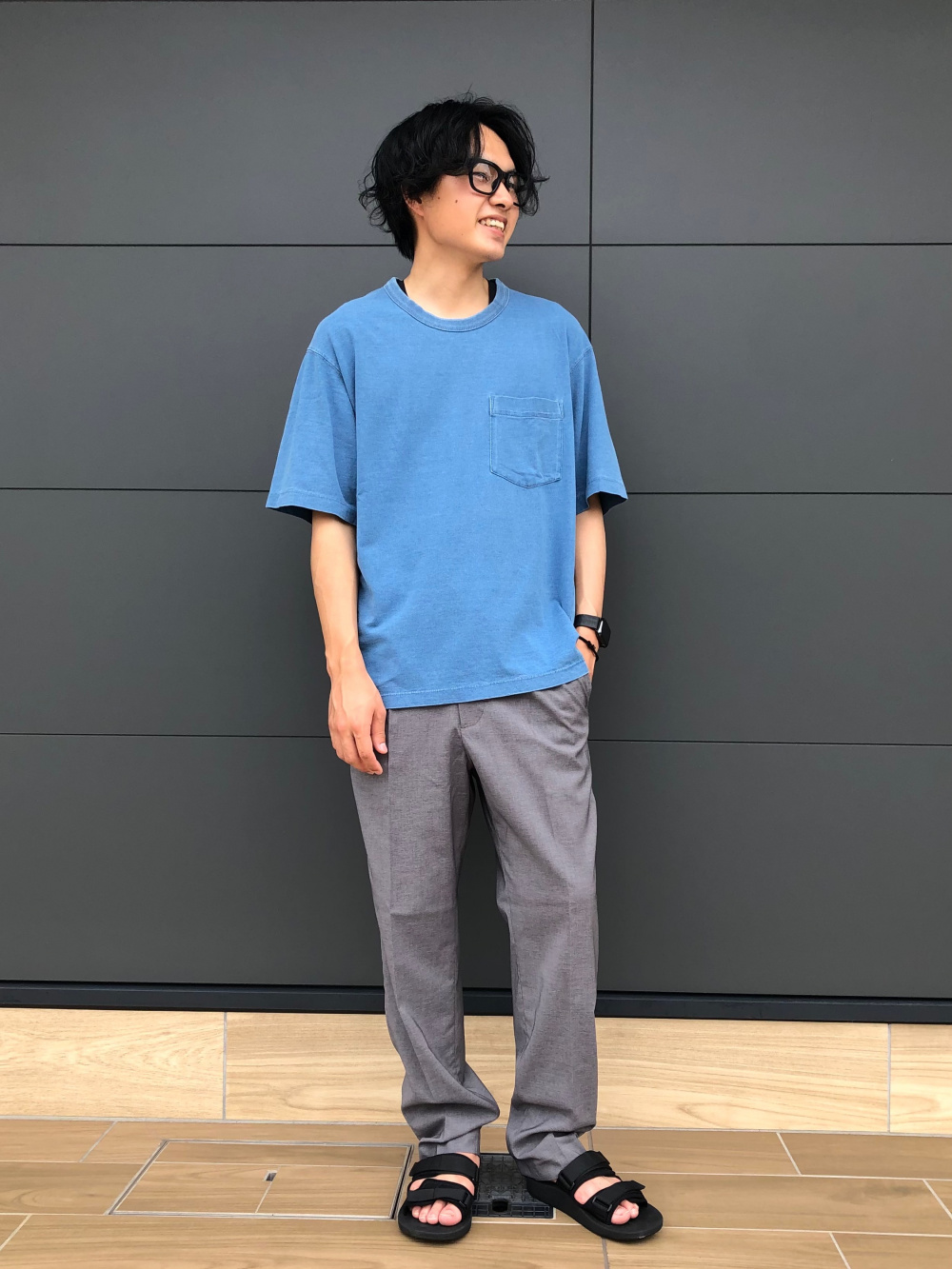 COMOLI - comoli 20ss インディゴクルーネックニットblack サイズ 1の+