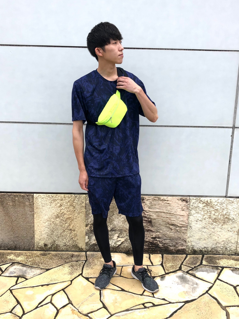 ドライexプリントクルーネックtシャツ Meguru Yamaguchiコラボレーション 半袖 ドライexプリントショーツ Meguru Yamaguchiコラボレーション の着用コーディネート ユニクロ