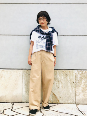コットンシアーブラウス/ノースリーブ、リネンブレンドバレル