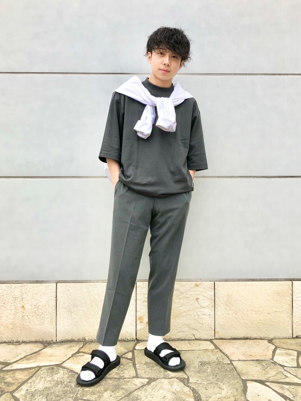 スマートアンクルパンツ2WAYストレッチ（ウールライク・丈標準64.5