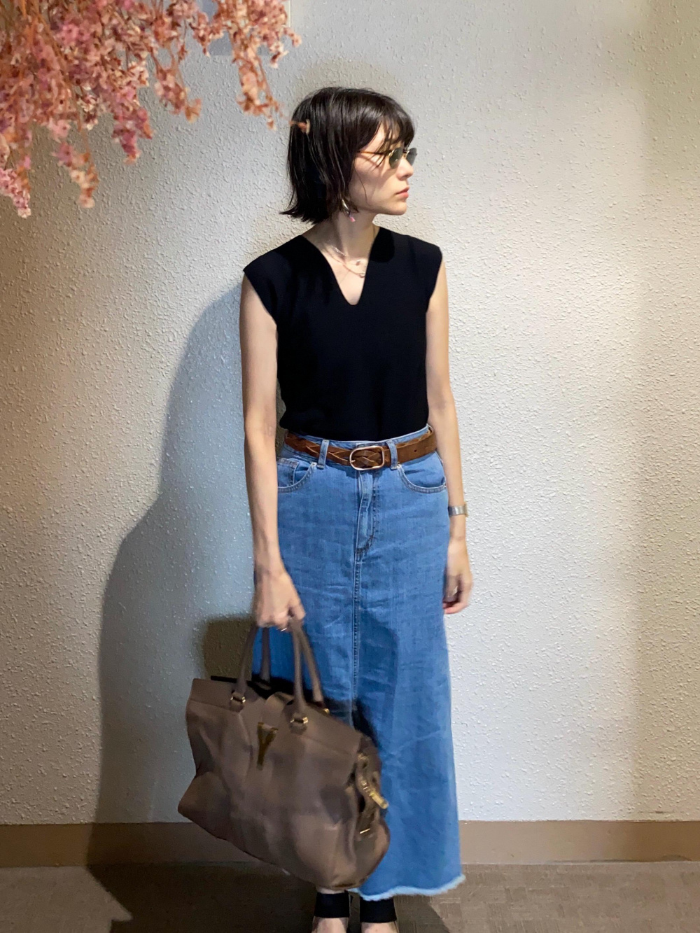 mame ユニクロ 3Dリブバックスリットスカート XS 新品 mame ユニクロ 3Dリブバックスリットスカート XS