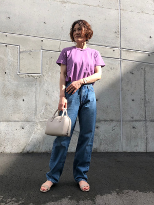 【週末限定価格】 jeansハイライズルーズ　ストレートデニム　夏 SOMETHING ELSA SUPER HI-RISE LOOSE STRAIGHT/スーパー