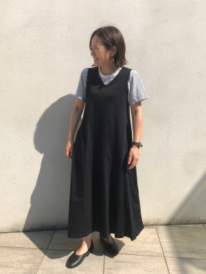unfil ヘンプボーダーストライプジャージークロップドTシャツ unfil ヘンプボーダーストライプジャージークロップドTシャツ