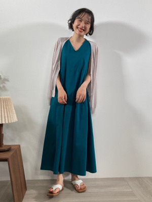 コットンワンピース　7/8 120/131cm dazzlin ワンピース サイドオープンコットンワンピース