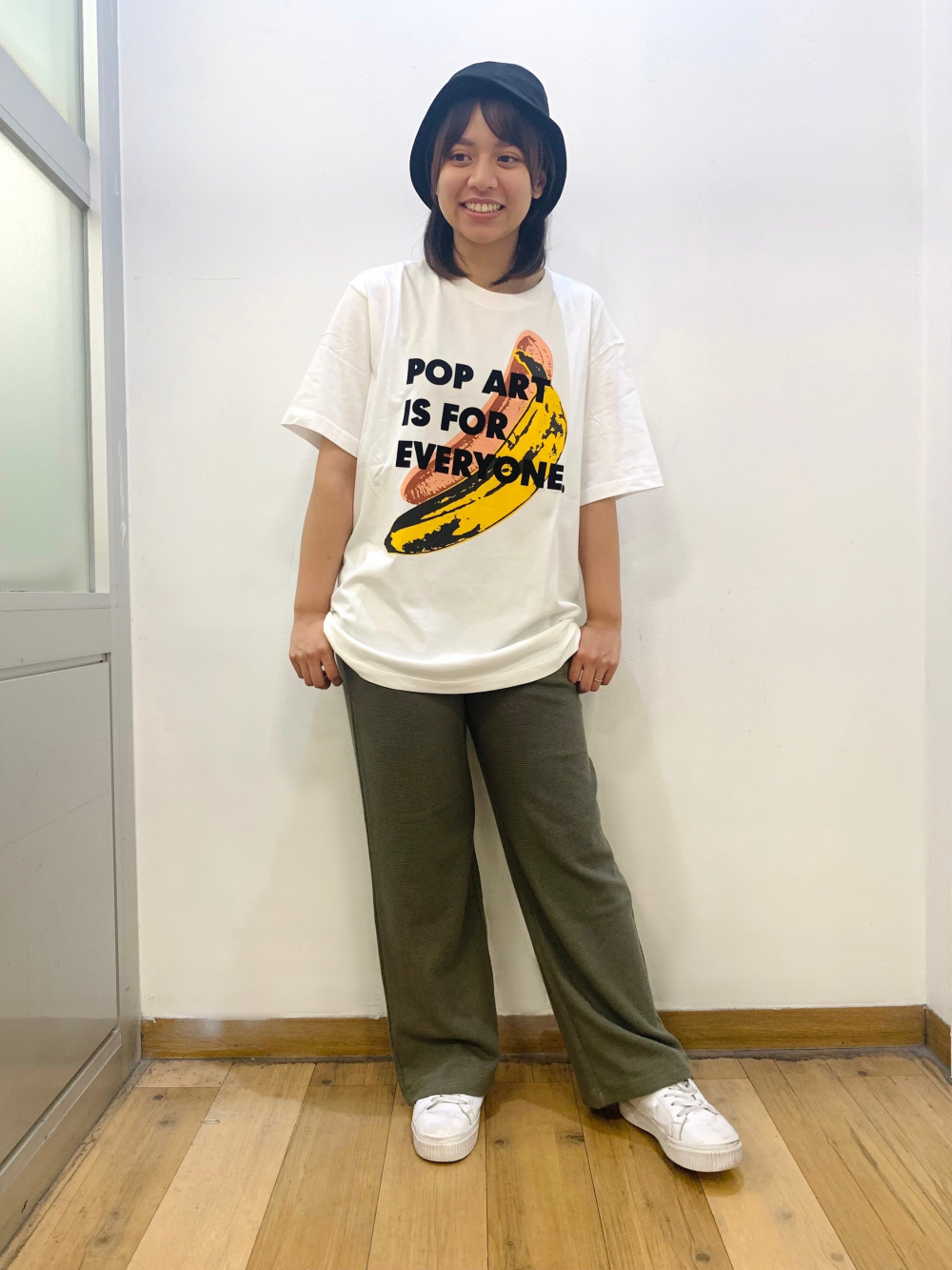 ワッフルクルーネックT（長袖）、ウルトラストレッチワッフル