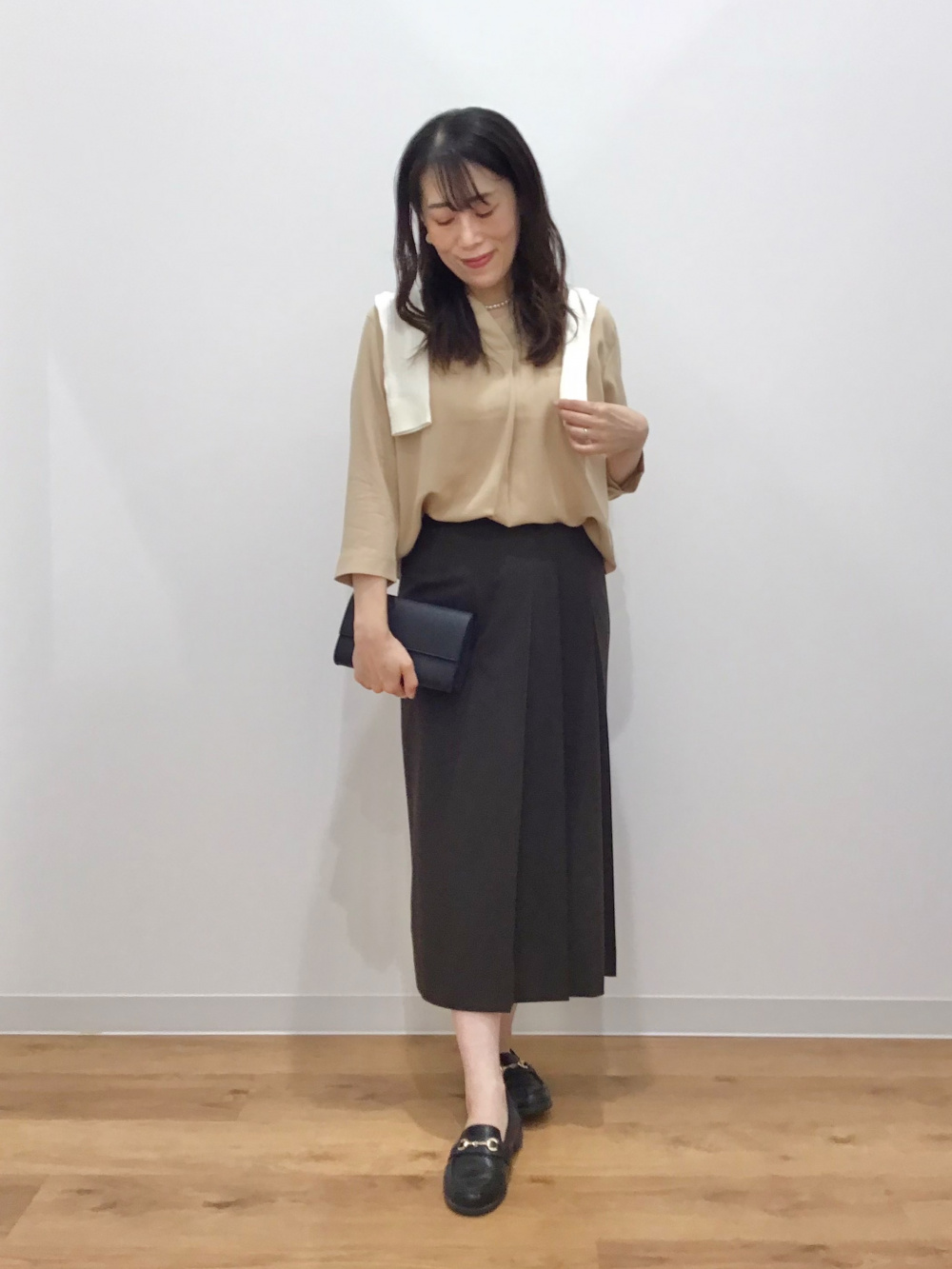 レーヨンスキッパーブラウス（7分袖）、スマートアンクルパンツ（2WAY