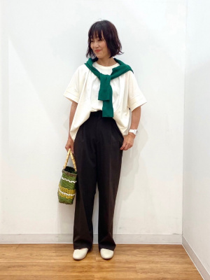 ユニクロ公式 | タックワイドパンツ（丈標準68～70cm）