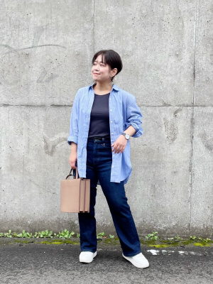 ユニクロ公式 | フレアハイライズジーンズ（丈標準73cm）