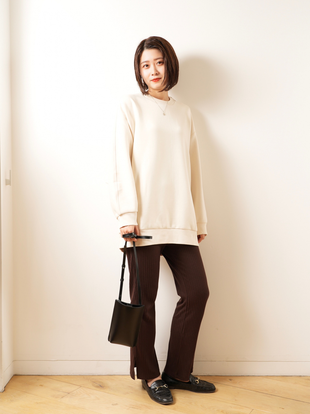 リブフレアレギンス パンツ sukala ベーシックリブフレアレギンス