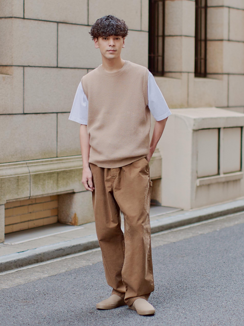 181 cm / WIDE LEG WORK TROUSERS (REGULAR LENGTH 71–77 cm): L