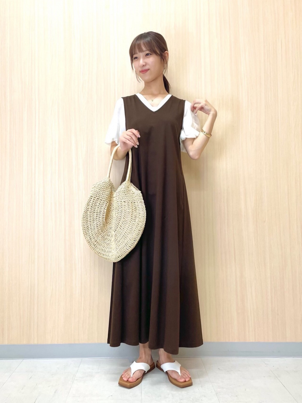 コットンワンピース7/8 120/131cm