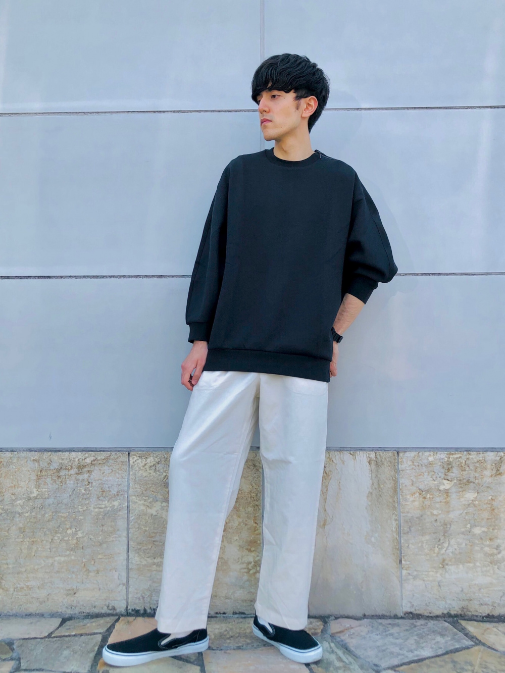 UNIQLO ユニクロ　+J ドライスウェットクルーネックシャツ　グレー　M