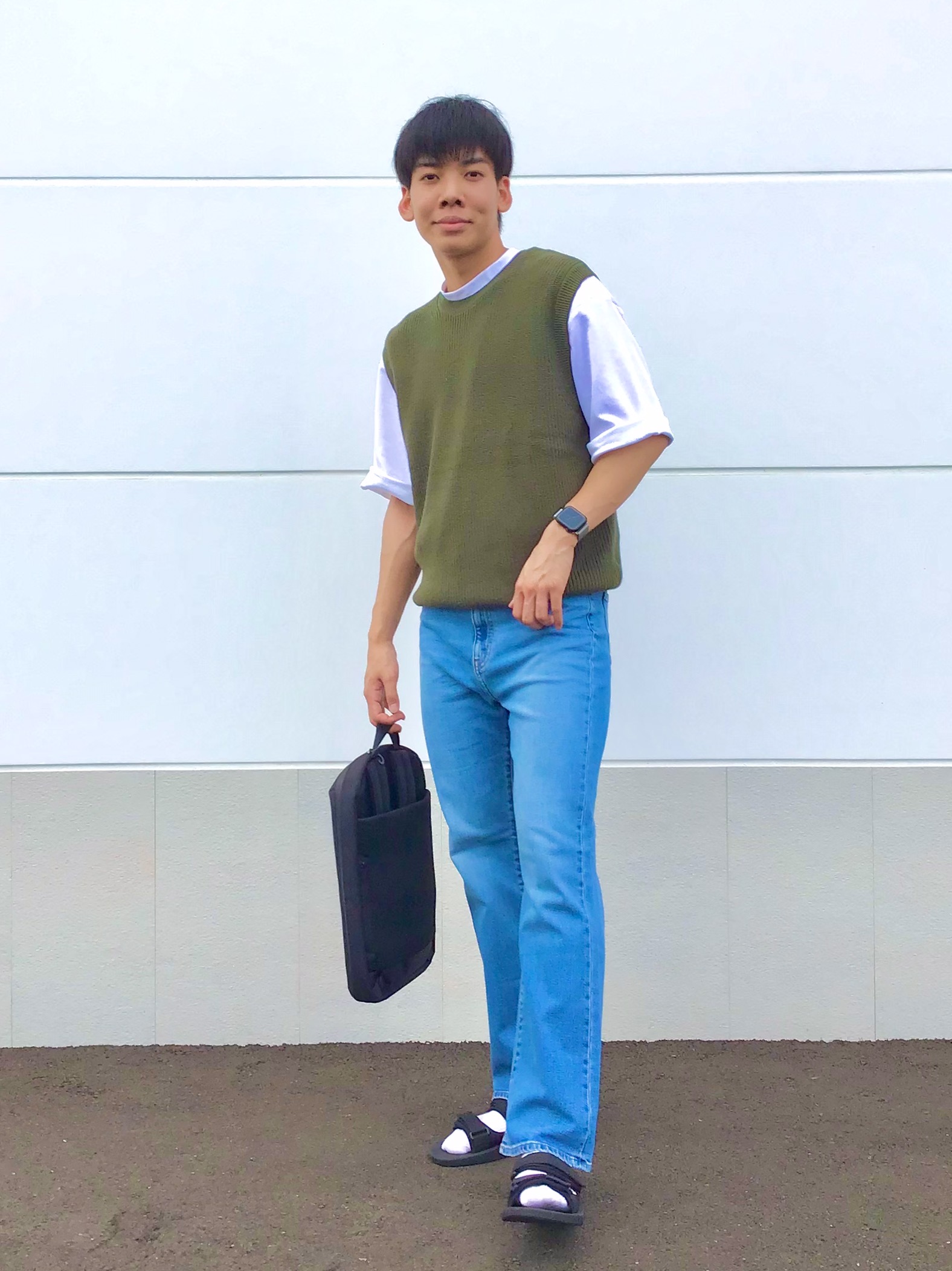 unfil cotton-weather stand collar shirt - シャツ