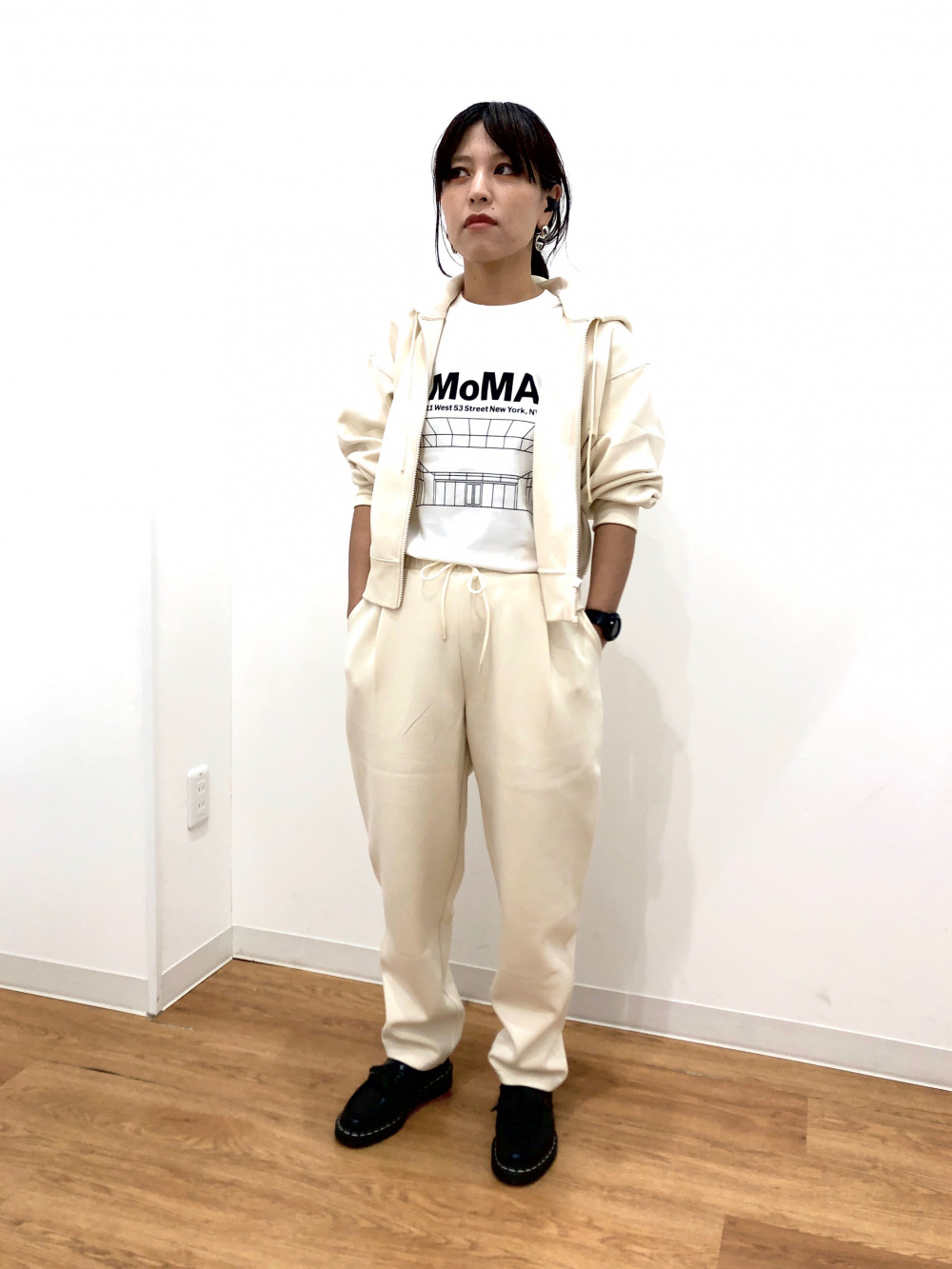 アドミラル　グラフィック　セットアップM ドライスウェットクロップドフルジップパーカ（長袖