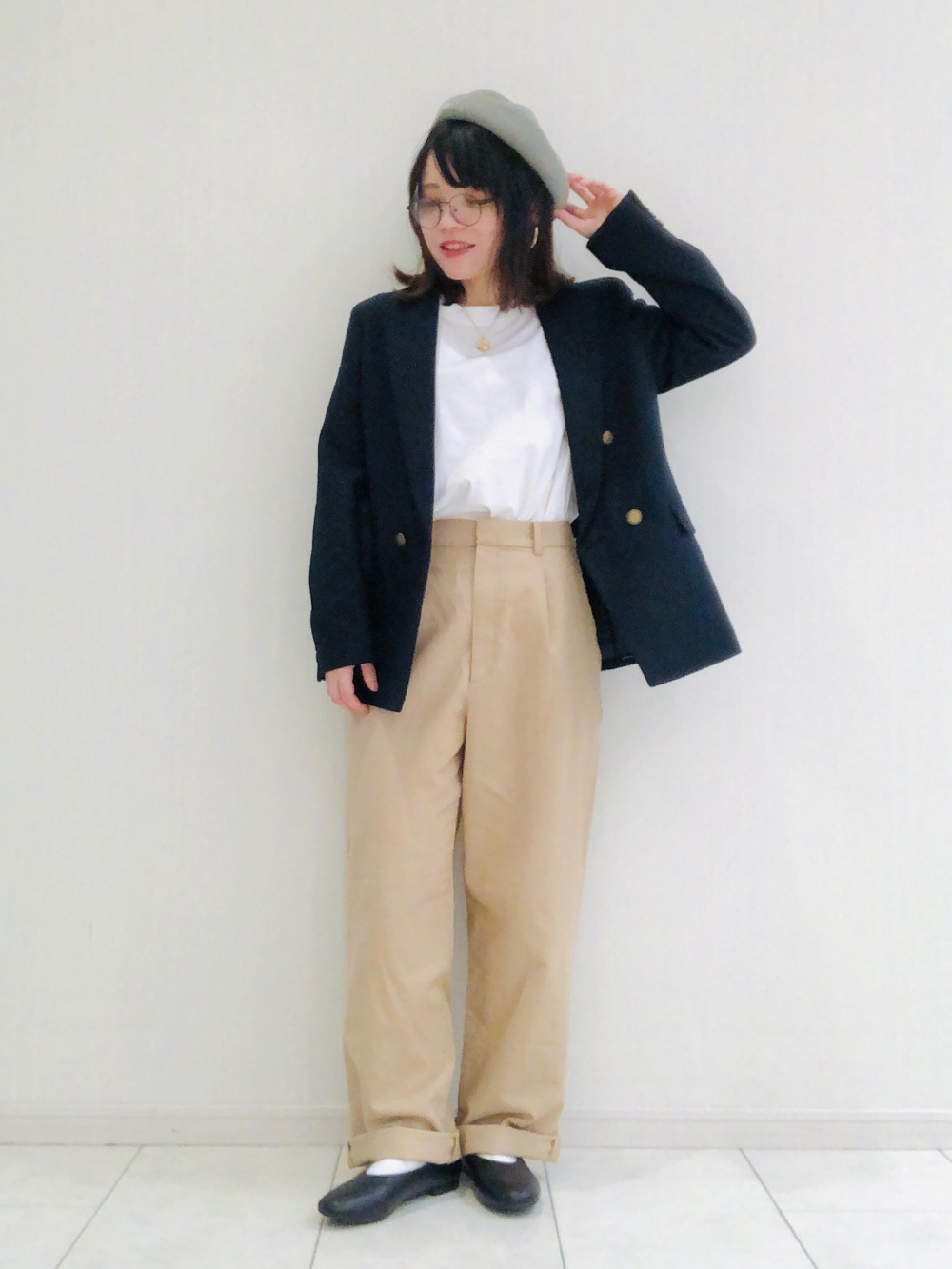 豪奢な リネンブレンドジャケット、リネンブレンドタックワイドパンツ スーツ・フォーマル・ドレス