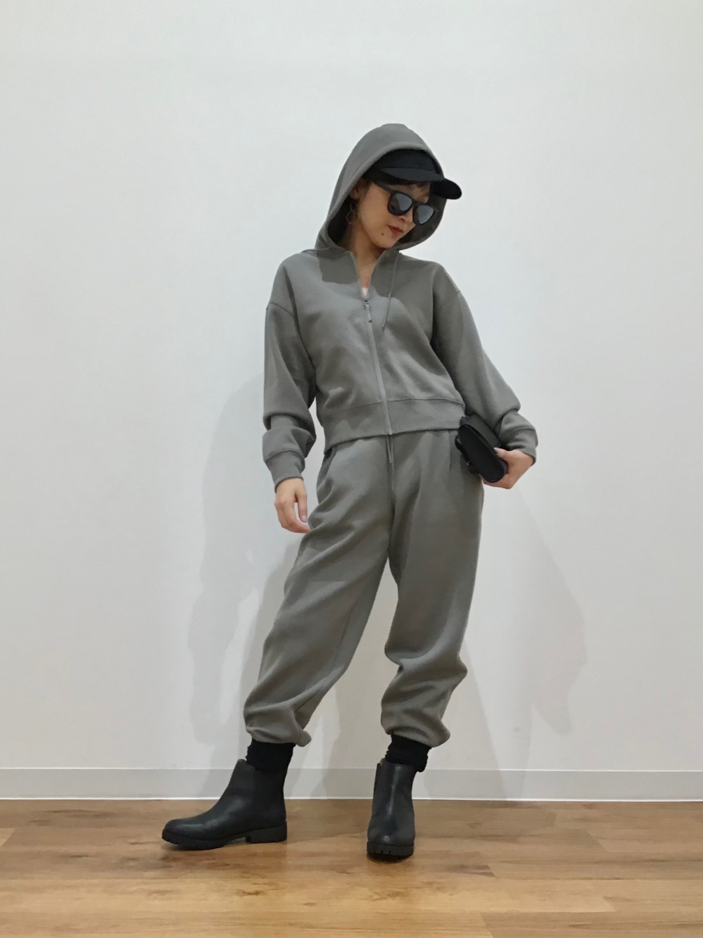 kayoさん専用 ドライスウェットクロップドフルジップパーカ（長袖）セットアップ可能