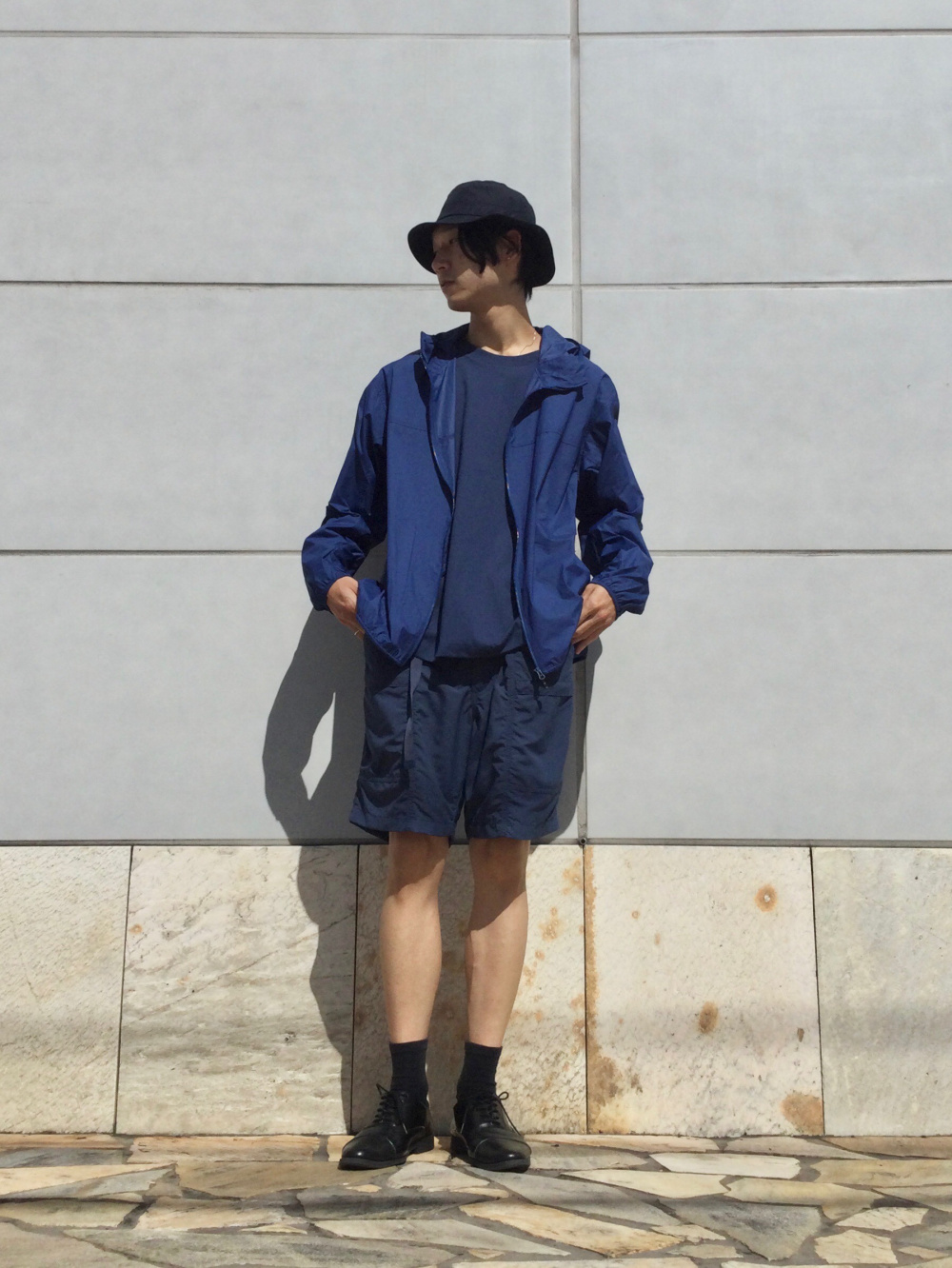 ポケッタブルUVカットパーカ/3Dカット、オーバーサイズTシャツ（5分袖