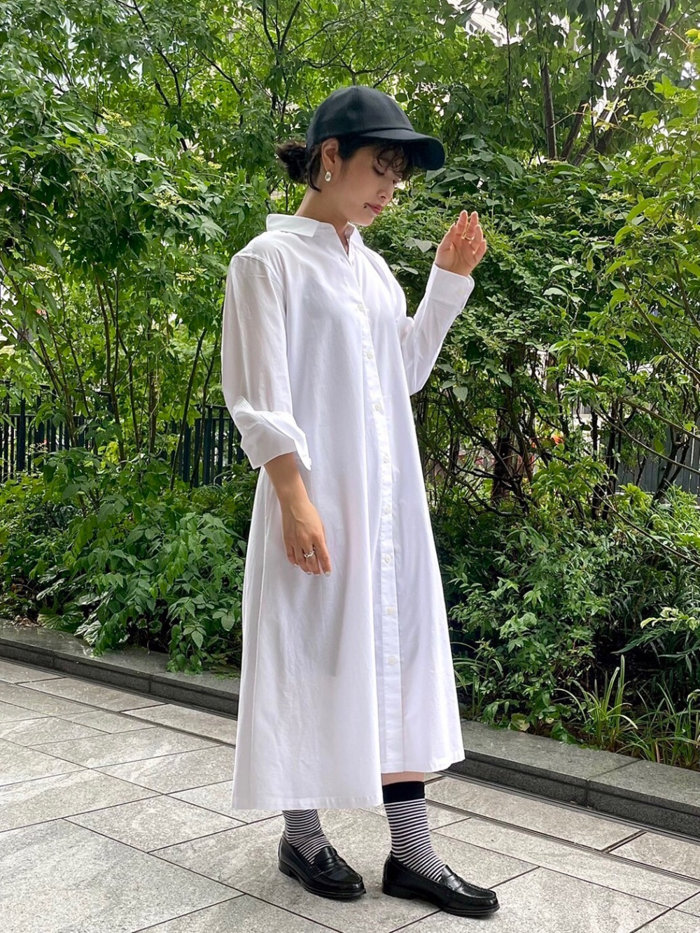 Sサイズ Uniqlo カシミヤ混 チュニック ニット ユニクロ ワンピース 丈長 紺色 白 長袖 お気にいる ユニクロ