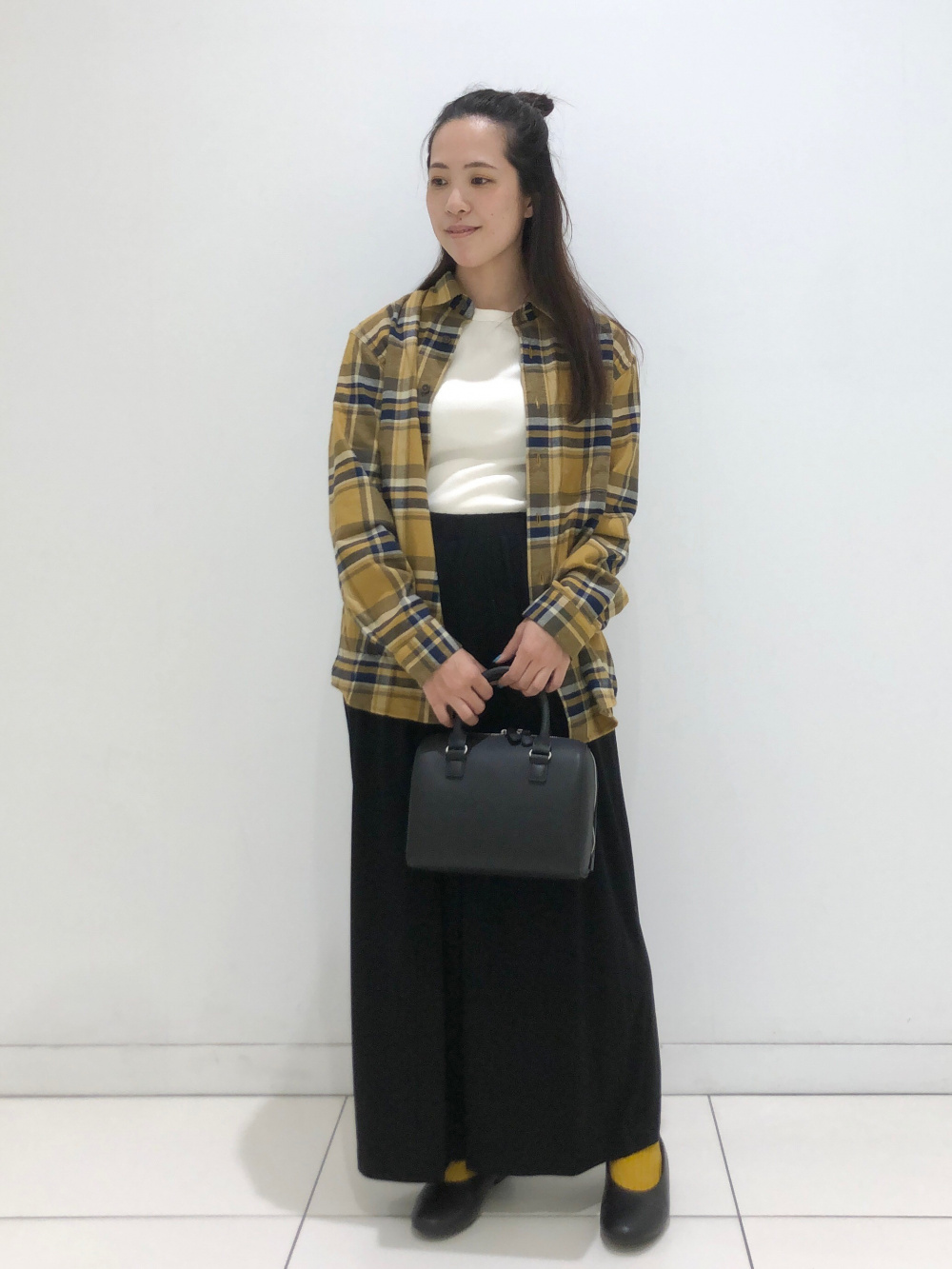 158 cm / CHECKED FLANNEL SHIRT (REGULAR COLLAR): S