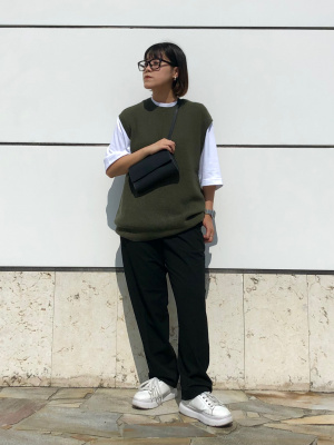 ユニクロ公式 | タックテーパードパンツ（ワイドフィット・丈