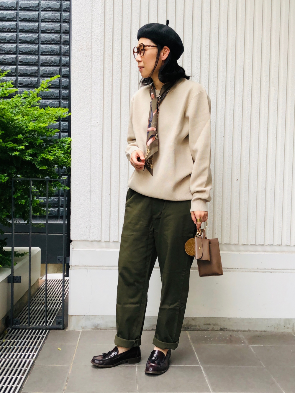 2021年春の ユニクロ ウォッシャブルストレッチミラノリブクルーネックセーター L ベージュ UNIQLO ウォッシャブルストレッチミラノリブクルーネックセーター