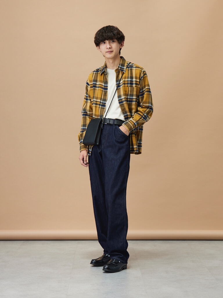 180 cm / CHECKED FLANNEL SHIRT (REGULAR COLLAR): M