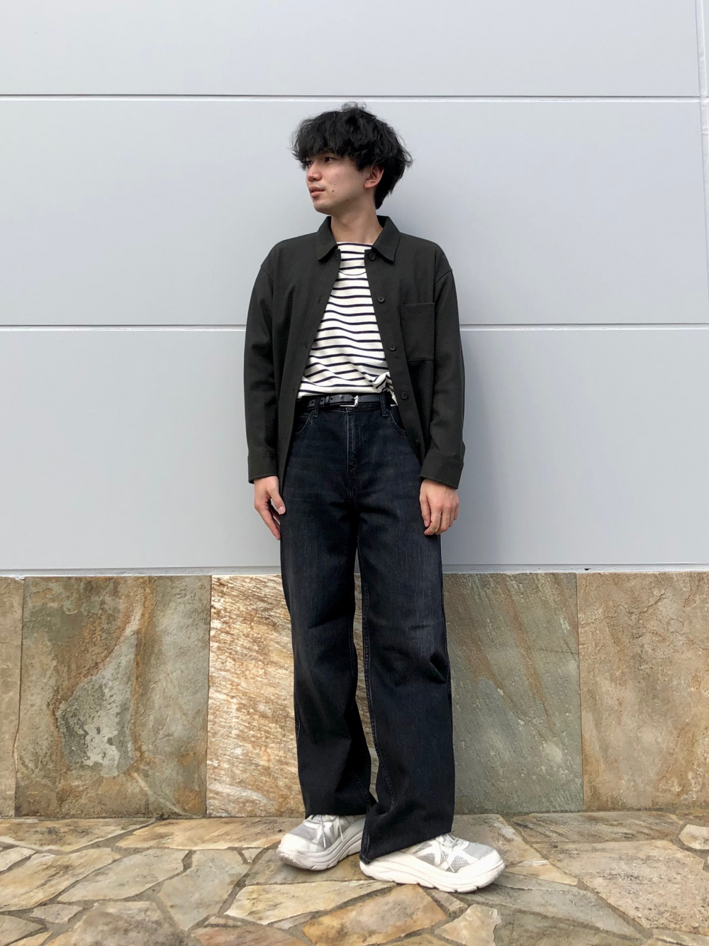 ブラッシュドジャージーシャツジャケット セットアップ可能」の