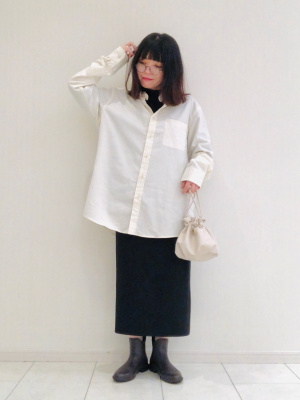 ユニクロ公式 | エアリズムコットンオーバーサイズモックネックT（5分袖）