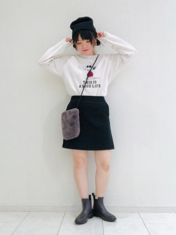 ユニクロ公式 ウールブレンドミニスカート UNIQLO ミニスカート L