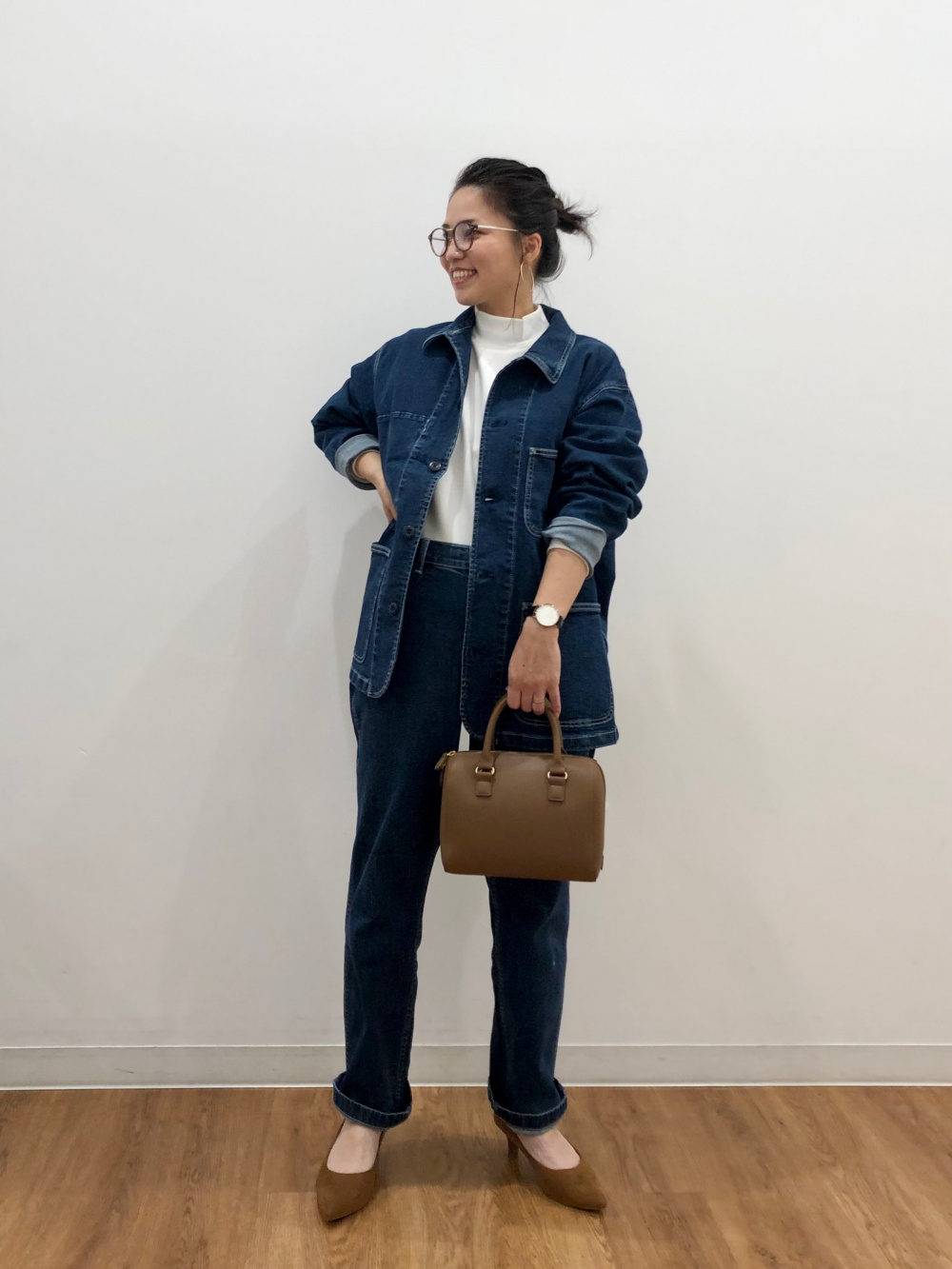 165 cm / DENIM UTILITY JACKET: L