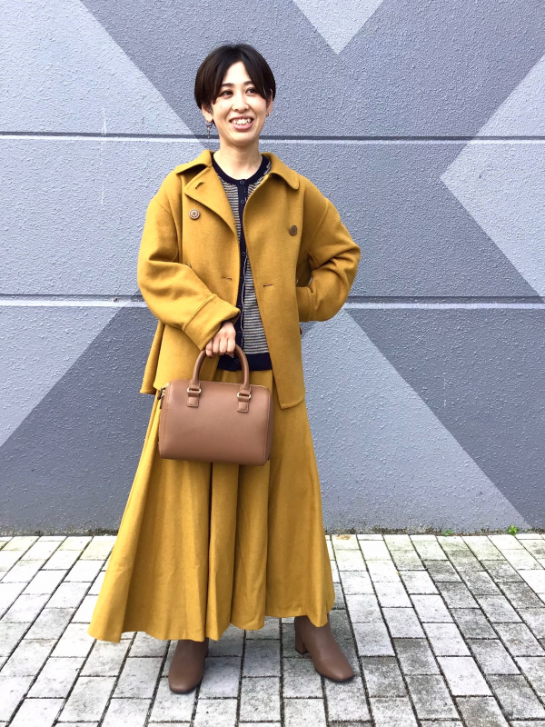 ユニクロ イネス ピーコート ウールブレンドフレアスカート