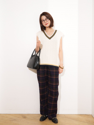 Ungrid (アングリッド)Vネックループヤーンニットベスト 25春夏