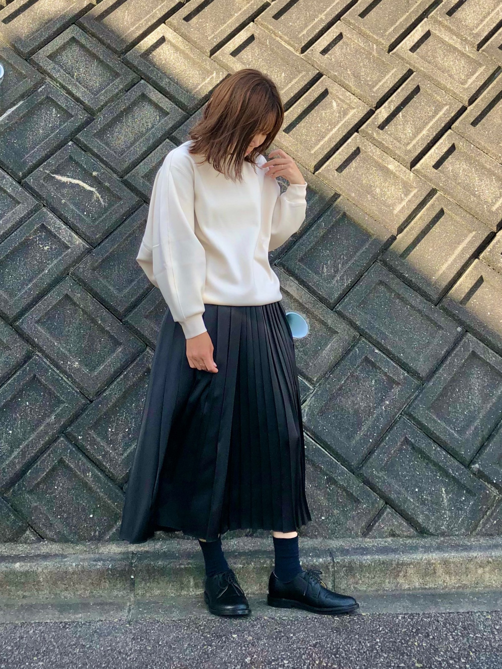 メカニカル Theory 20aw ロングプリーツスカート ブラック - 通販