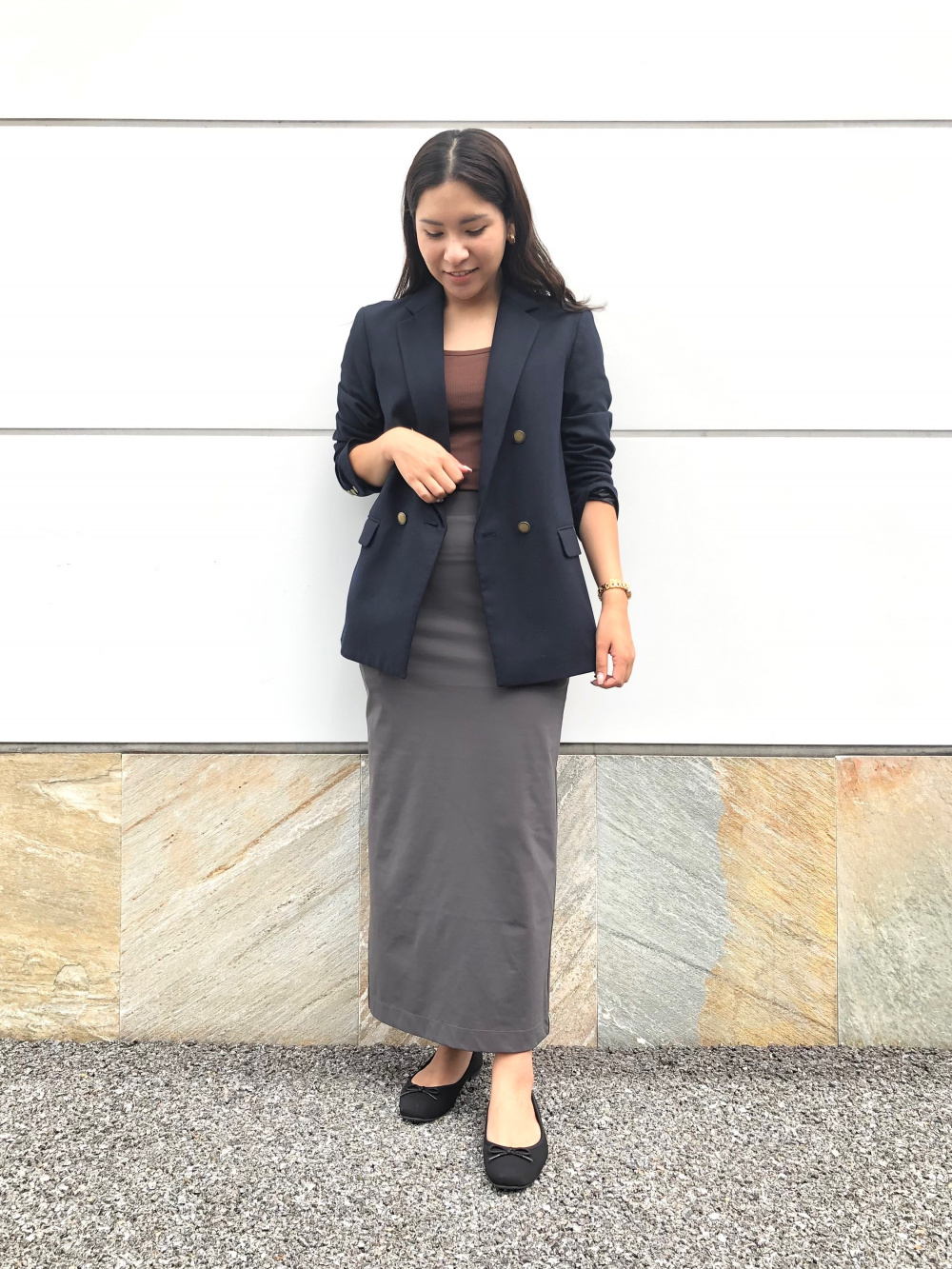 ウルトラストレッチアクティブナローマキシスカート（丈標準86～90cm