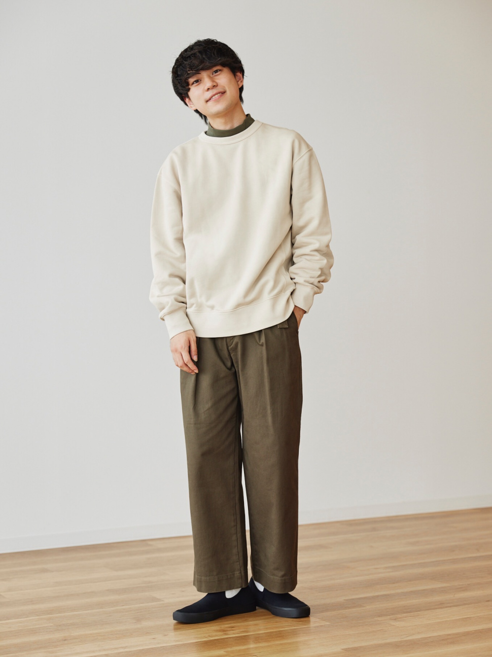 UNIQLO U ガーメントダイスウェットシャツ  L