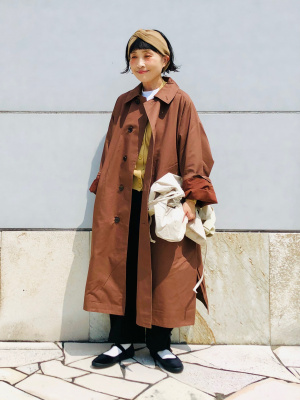 【新品未使用】UNIQLO U☆ステンカラーコート☆L☆ブラウン ユニクロ公式 | ステンカラーコート