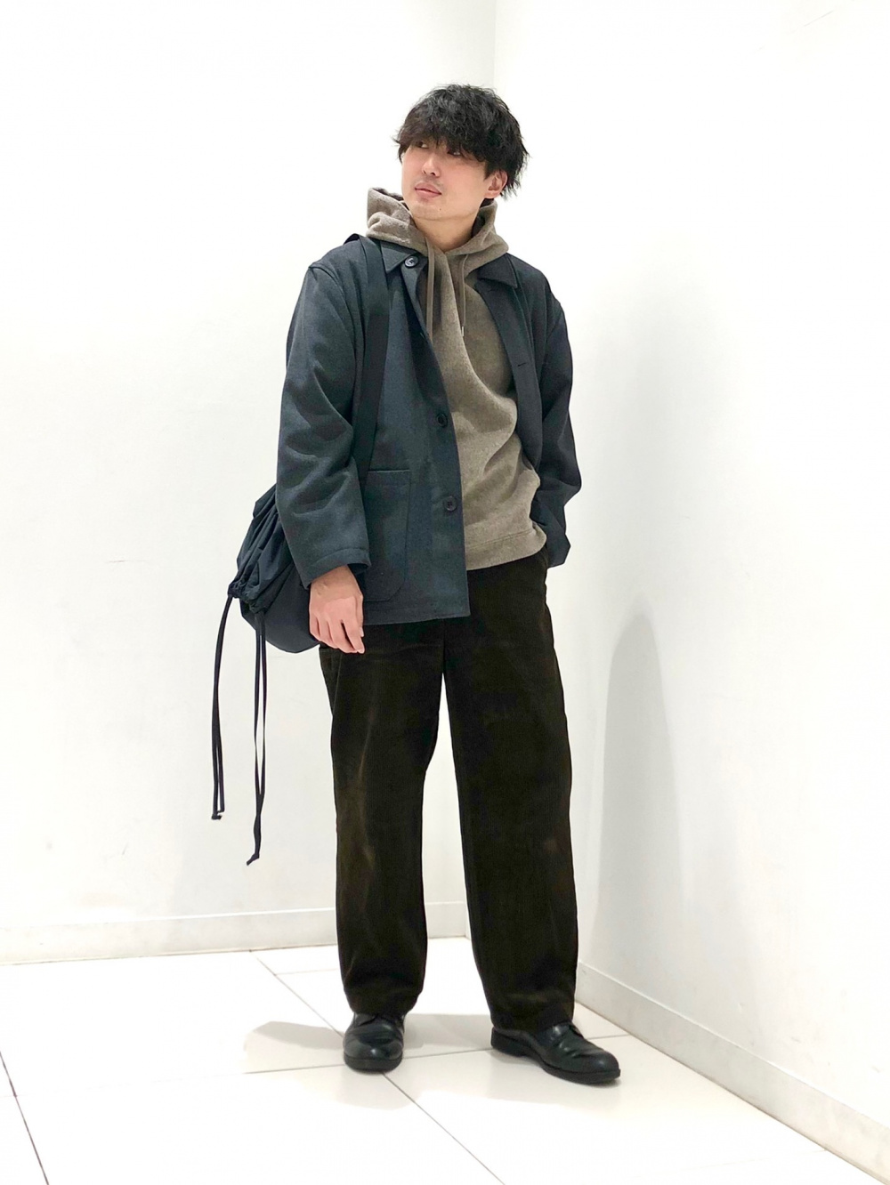 ウールブレンドシャツジャケット」の着用コーディネート