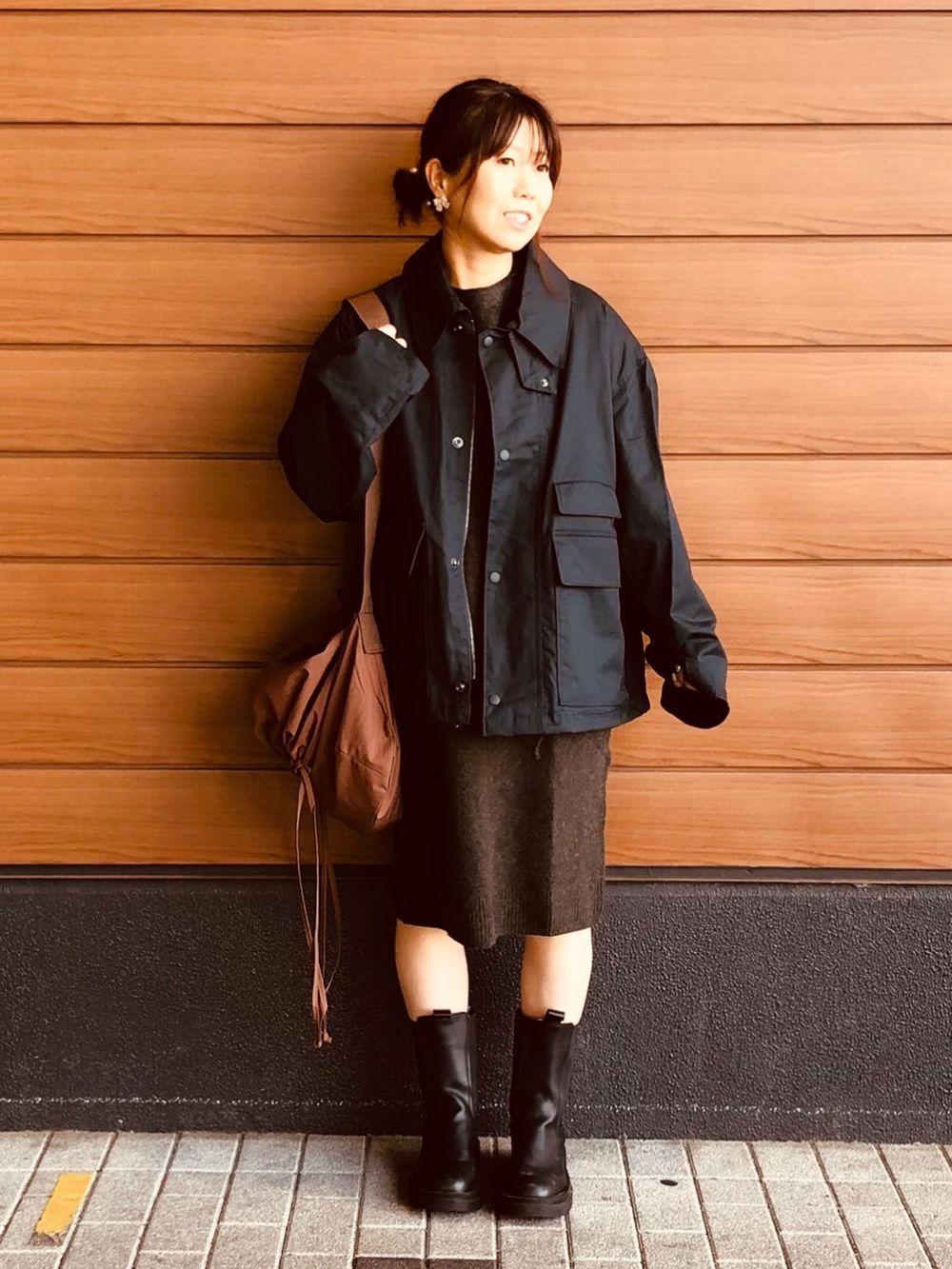 ユーティリティショートブルゾン ユニクロU オリーブ M