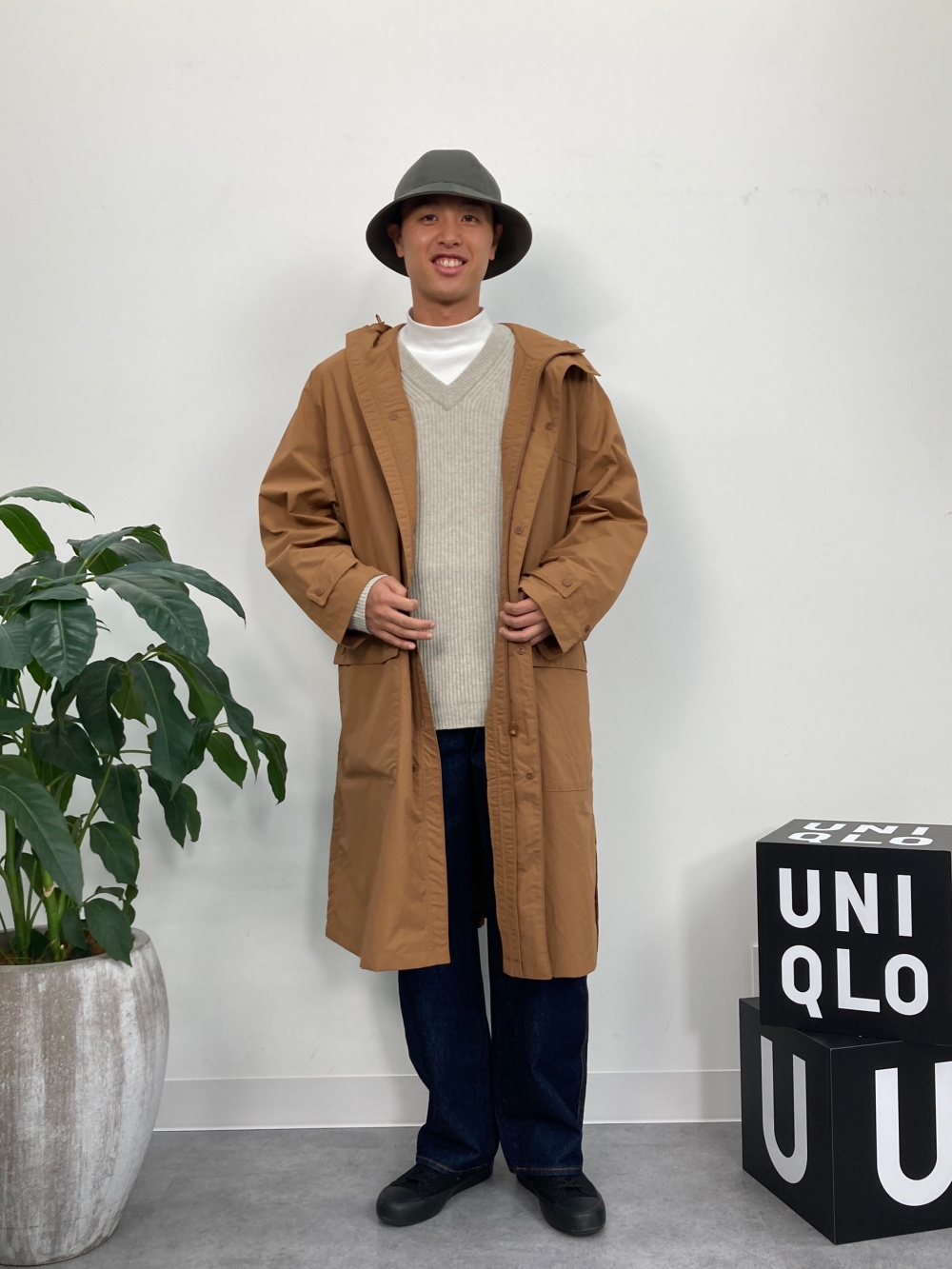 Uniqlo pocketable long coat