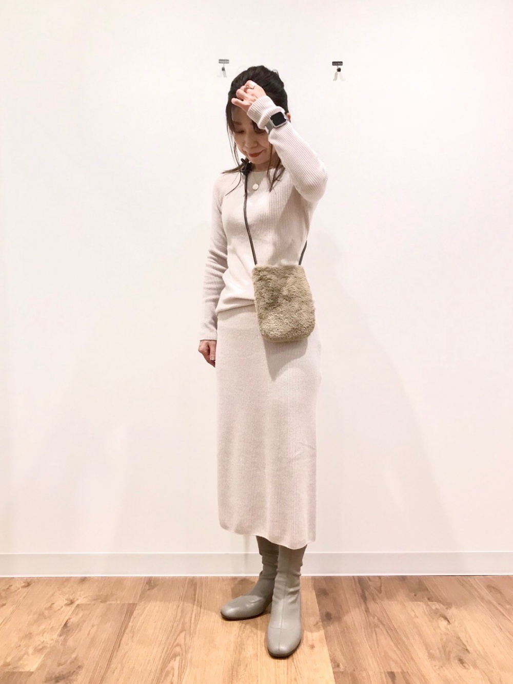 【新品未使用】 ユニクロ  3Dカシミヤリブスカート